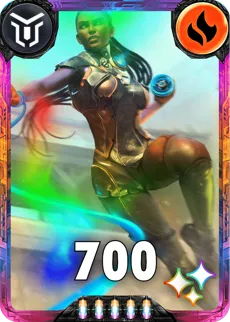 Carte saison 2 mantris exclusive team Nyope alternative S Foil animation de niveau 1 element Feu cross the ages