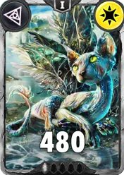 Carte saison 1 arkhante commune Criscat standard rang 1 animation de niveau 1 element lumière cross the ages