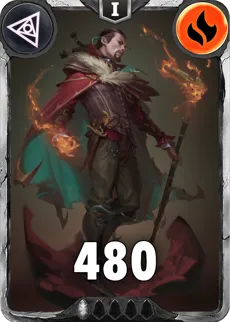 Carte saison 1 arkhante commune Eren standard rang 1 animation de niveau 1 element feu cross the ages