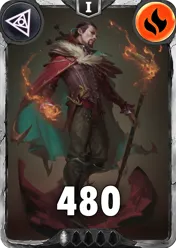 Carte saison 1 arkhante commune Eren standard rang 1 animation de niveau 1 element feu cross the ages