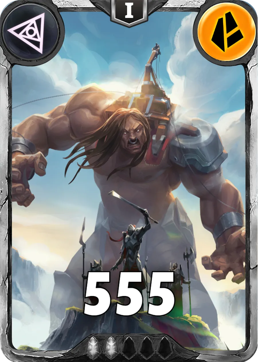 Carte saison 1 arkhante commune Giant alternative rang 5 grade C animation de niveau 1 element Terre cross the ages