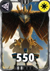 Carte saison 1 arkhante commune Giant Eagle alternative rang 5 grade C animation de niveau 1 element Lumière cross the ages