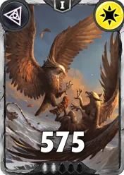 Carte saison 1 arkhante commune Giant Eagle&Griffin alternative combo rang 5 grade C animation de niveau 1 element Lumière