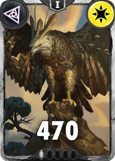 Carte saison 1 arkhante commune Giant Eagle standard rang 1 animation de niveau 1 element lumière cross the ages