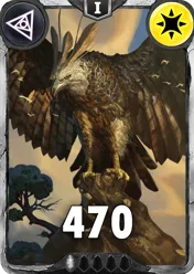 Carte saison 1 arkhante commune Giant Eagle standard rang 1 animation de niveau 1 element lumière cross the ages