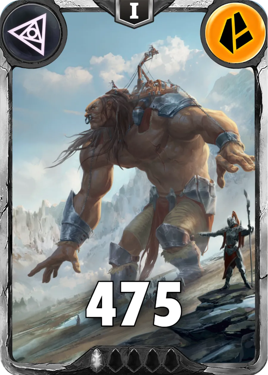 Carte saison 1 arkhante commune Giant standard rang 1 animation de niveau 1 element terre cross the ages