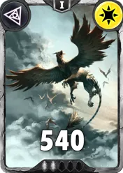 Carte saison 1 arkhante commune Griffin alternative rang 5 grade C animation de niveau 1 element Lumière cross the ages