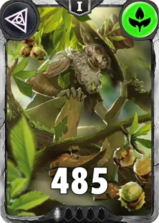 Carte saison 1 arkhante commune Kokopelli standard rang 1 animation de niveau 1 element vie cross the ages