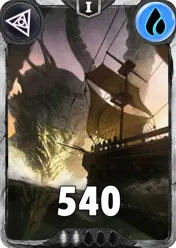 Carte saison 1 arkhante commune Kraken alternative rang 5 grade C animation de niveau 1 element Eau cross the ages