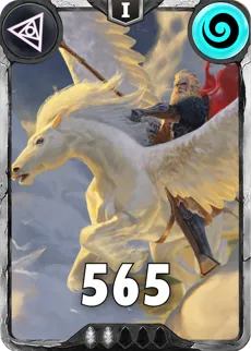 Carte saison 1 arkhante commune Pegasus alternative rang 5 grade C animation de niveau 1 element Air cross the ages