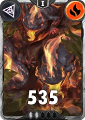Carte saison 1 arkhante commune Salamander alternative rang 5 grade C animation de niveau 1 element Feu cross the ages