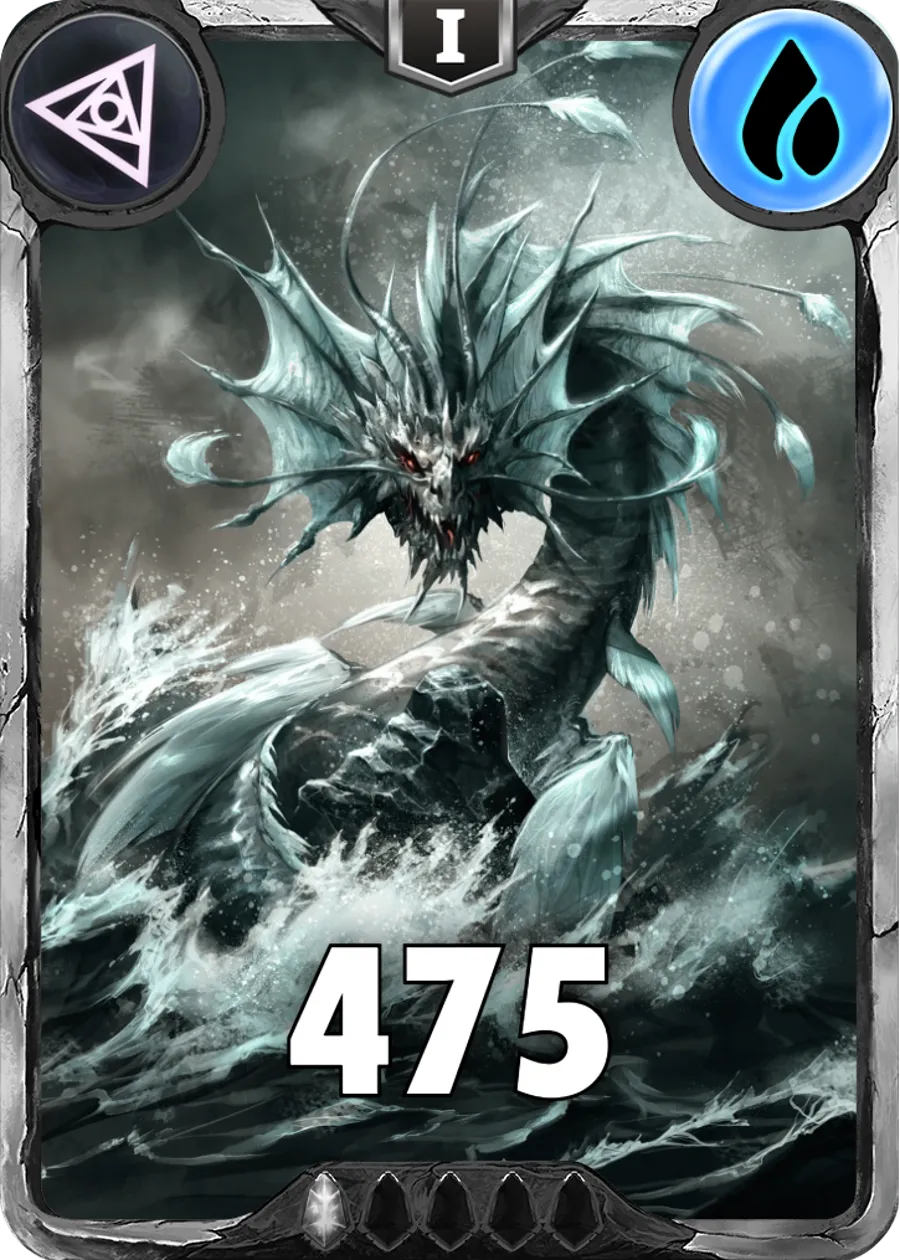 Carte saison 1 arkhante commune Sea Dragon standard rang 1 animation de niveau 1 element eau cross the ages