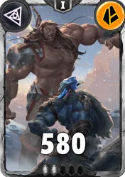 Carte saison 1 arkhante commune Troll&Giant alternative combo rang 5 grade C animation de niveau 1 element Terre