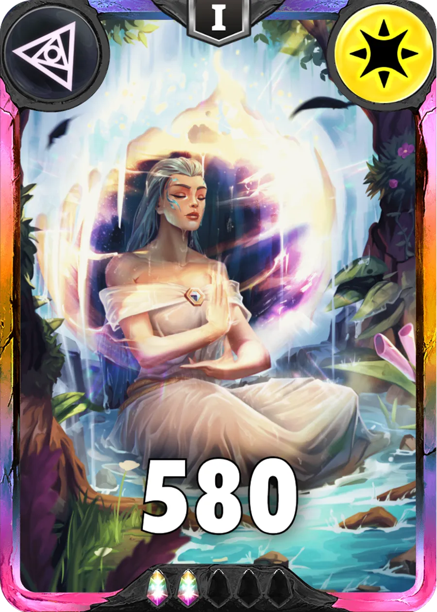 Carte saison 1 arkhante exclusive Astrid alternative rang 5 grade C animation de niveau 1 element Lumiere