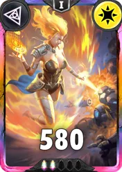 Carte saison 1 arkhante exclusive Astrid team alternative rang 5 grade C animation de niveau 1 element Lumiere