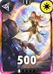 Carte saison 1 arkhante exclusive Astrid team standard rang 1 animation de niveau 1 element Lumiere cross the ages