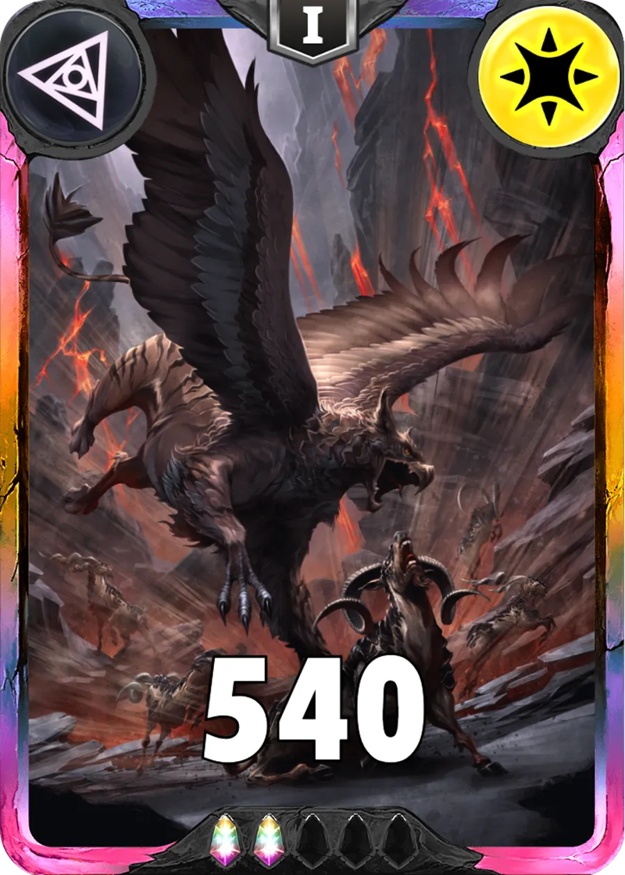 Carte saison 1 arkhante exclusive Griffin alternative rang 5 grade C animation de niveau 1 element Lumiere