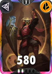 Carte saison 1 arkhante exclusive Hanzo alternative rang 5 grade C animation de niveau 1 element Terre