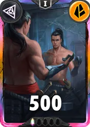Carte saison 1 arkhante exclusive Hanzo standard rang 1 animation de niveau 1 element terre cross the ages