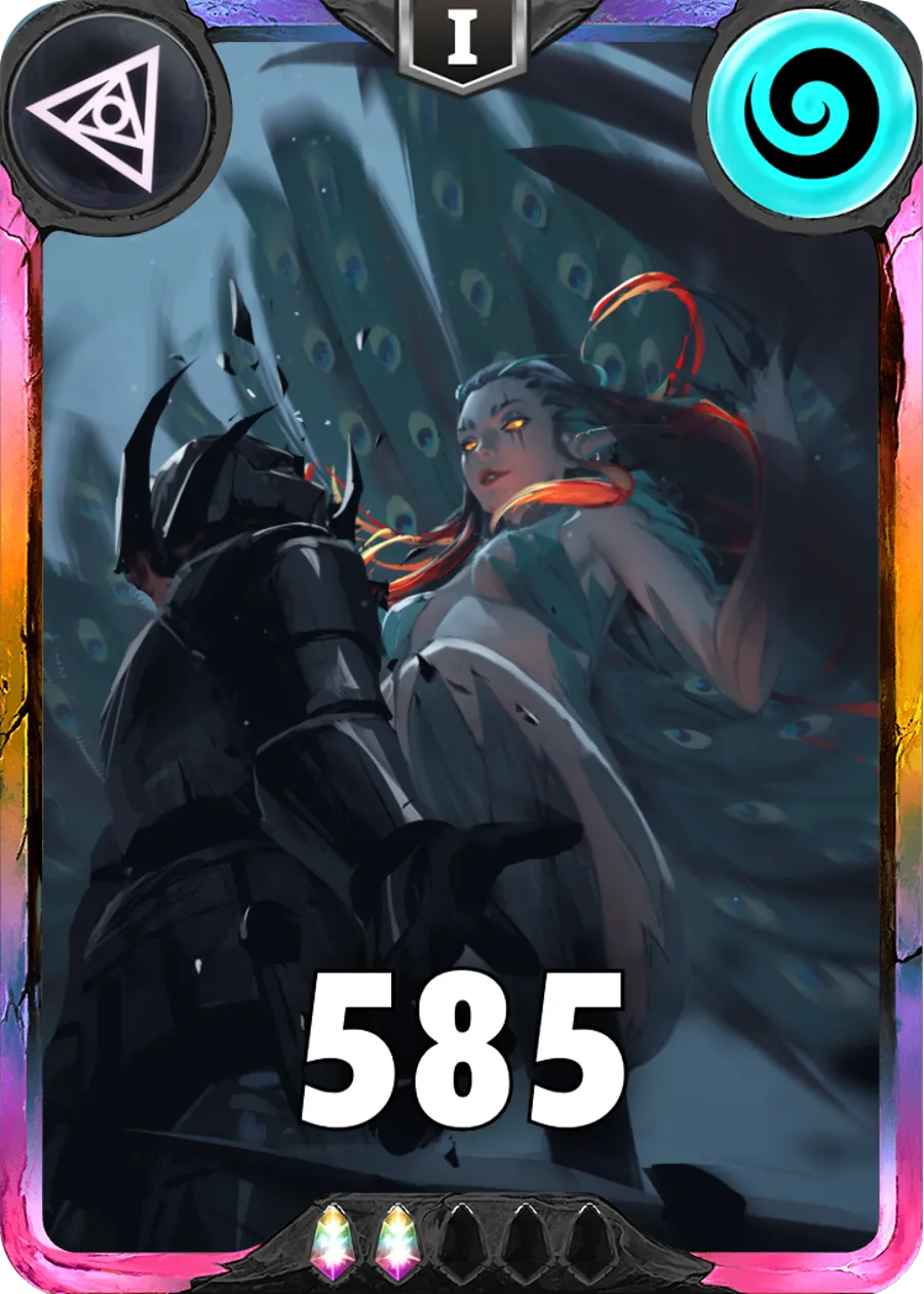 Carte saison 1 arkhante exclusive Harpy alternative rang 5 grade C animation de niveau 1 element Air