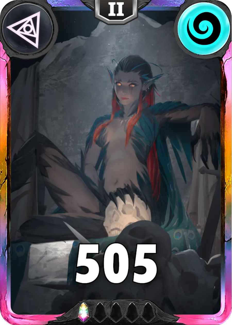 Carte saison 1 arkhante exclusive Harpy standard rang 1 animation de niveau 2 element air cross the ages