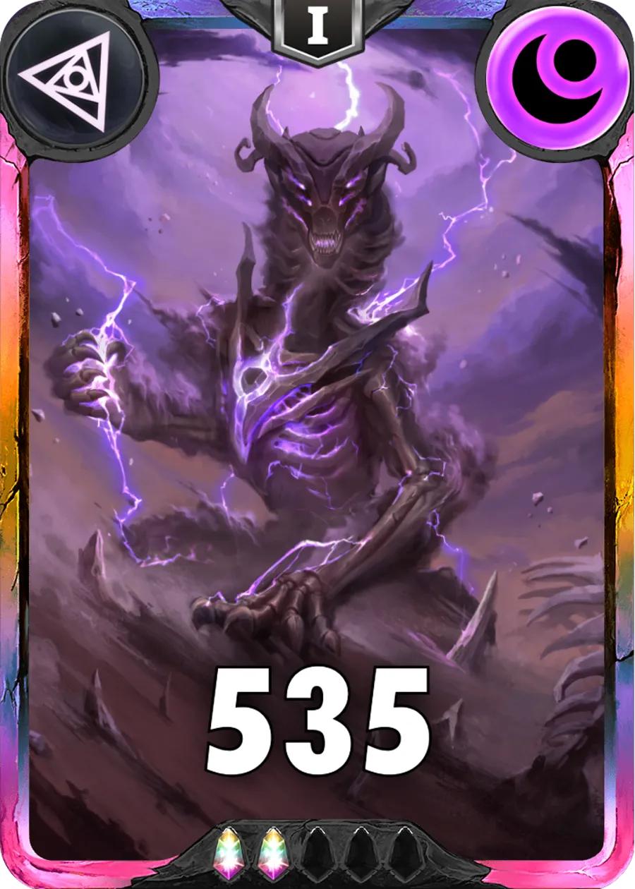 Carte saison 1 arkhante exclusive Skeleton alternative rang 5 grade C animation de niveau 1 element Tenebre