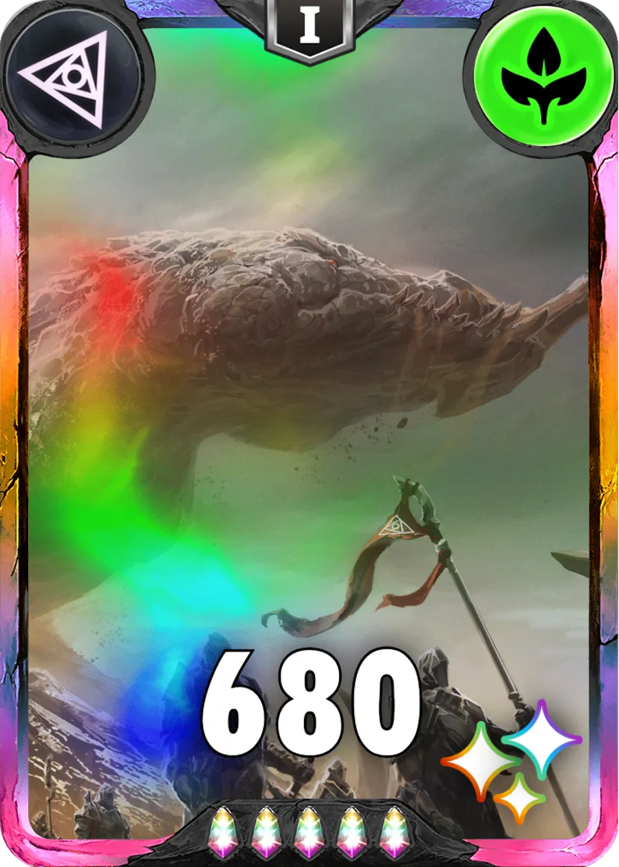 Carte saison 1 arkhante exclusive team Krator alternative S Foil animation de niveau 1 element Vie cross the ages