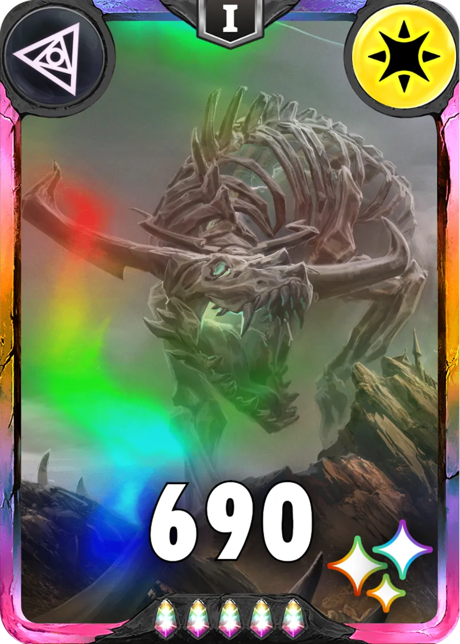 Carte saison 1 arkhante exclusive team Ryx alternative S Foil animation de niveau 1 element Lumière cross the ages