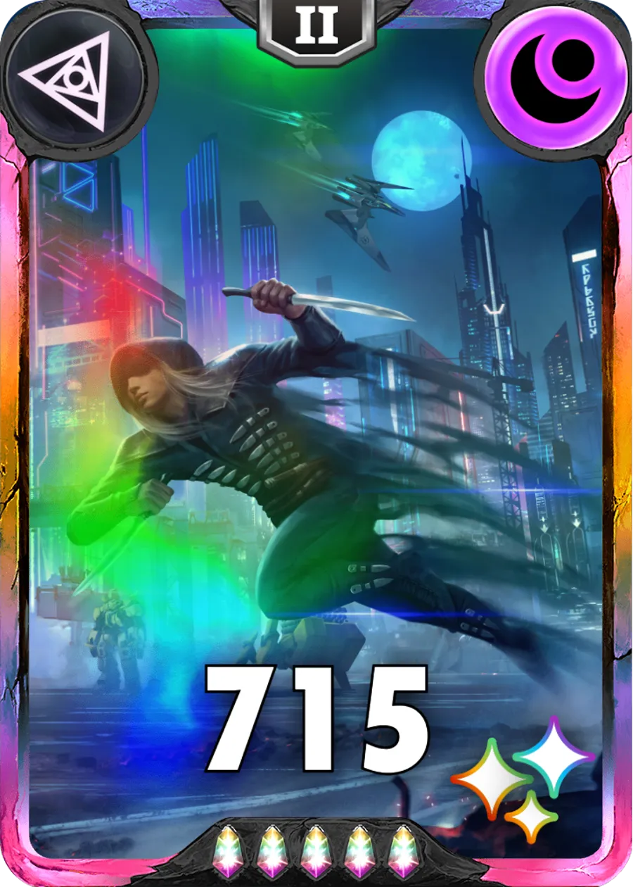 Carte saison 1 arkhante exclusive team Shado alternative S Foil animation de niveau 2 element Tenebre cross the ages
