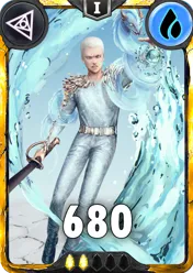 Carte saison 1 arkhante mythique Calyps alternative rang 5 grade C animation de niveau 1 element eau cross the ages