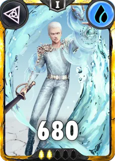 Carte saison 1 arkhante mythique Calyps alternative rang 5 grade C animation de niveau 1 element eau cross the ages