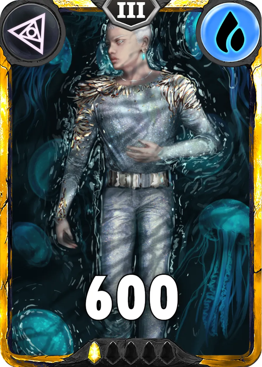 Carte saison 1 arkhante mythique Calyps standard rang 1 animation de niveau 3 element eau cross the ages