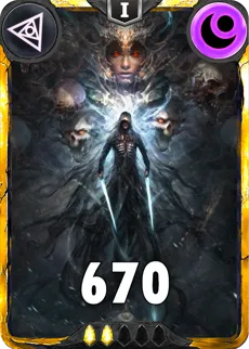 Carte saison 1 arkhante mythique Shado alternative rang 5 grade C animation de niveau 1 element Ténèbres cross the ages