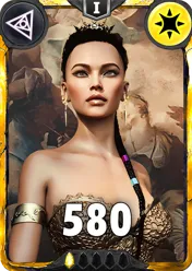 Carte saison 1 arkhante mythique Solis standard rang 1 animation de niveau 1 element lumière cross the ages