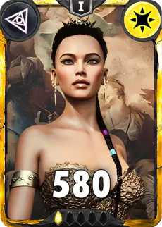 Carte saison 1 arkhante mythique Solis standard rang 1 animation de niveau 1 element lumière cross the ages
