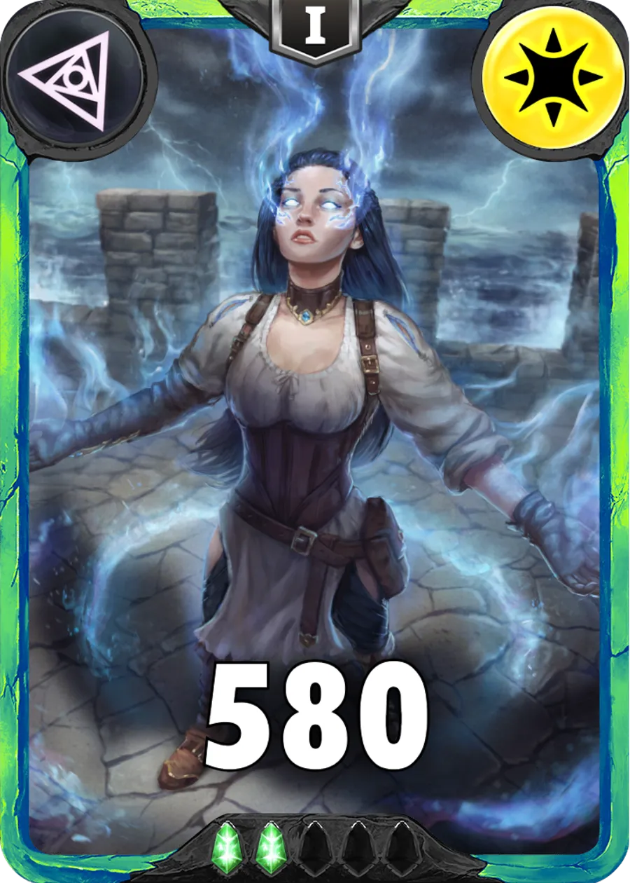 Carte saison 1 arkhante peu commune Astrid alternative rang 5 grade C animation de niveau 1 element Lumière