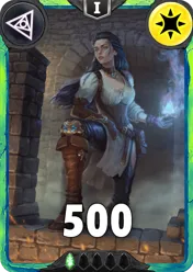 Carte saison 1 arkhante peu commune Astrid standard rang 1 animation de niveau 1 element Lumiere cross the ages