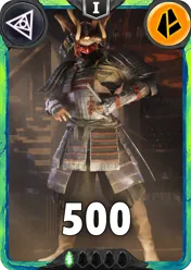 Carte saison 1 arkhante peu commune Hanzo standard rang 1 animation de niveau 1 element terre cross the ages