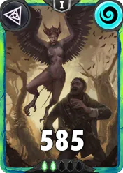 Carte saison 1 arkhante peu commune Harpy alternative rang 5 grade C animation de niveau 1 element Vent