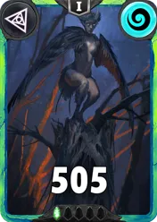 Carte saison 1 arkhante peu commune Harpy standard rang 1 animation de niveau 1 element air cross the ages