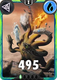 Carte saison 1 arkhante peu commune Hydra standard rang 1 animation de niveau 1 element eau cross the ages