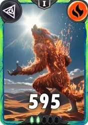 Carte saison 1 arkhante peu commune Ifrit alternative rang 5 grade C animation de niveau 1 element Feu