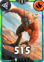 Carte saison 1 arkhante peu commune Ifrit standard rang 1 animation de niveau 1 element feu cross the ages