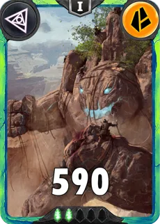 Carte saison 1 arkhante peu commune Stone Golem alternative rang 5 grade C animation de niveau 1 element Terre