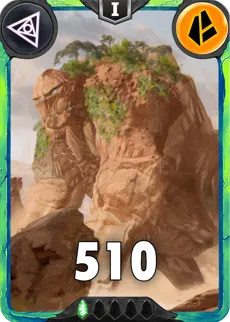 Carte saison 1 arkhante peu commune Stone Golem standard rang 1 animation de niveau 1 element terre cross the ages