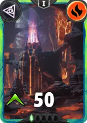 Carte saison 1 arkhante peu commune terrain Ashance standard rang 1 animation de niveau 1 element feu cross the ages