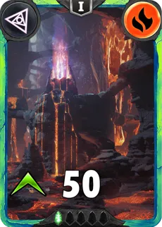 Carte saison 1 arkhante peu commune terrain Ashance standard rang 1 animation de niveau 1 element feu cross the ages