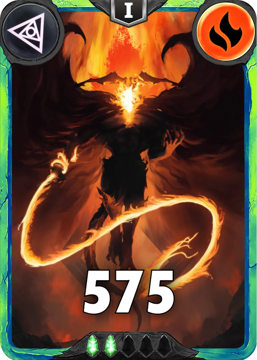 Carte saison 1 arkhante peu commune Theran alternative rang 5 grade C animation de niveau 1 element Feu