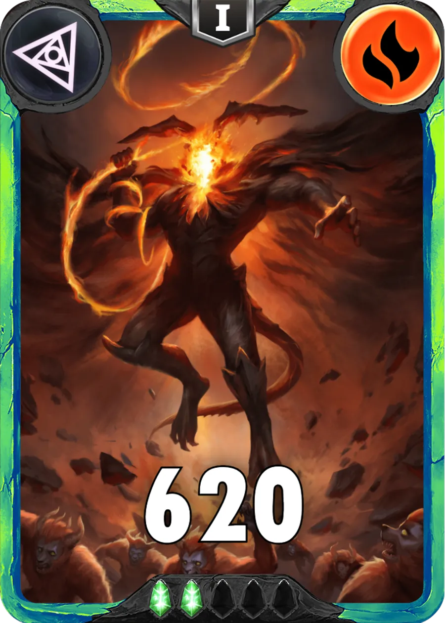 Carte saison 1 arkhante peu commune Theran&Ifrit alternative comboo rang 5 grade C animation de niveau 1 element Feu