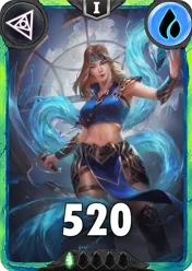 Carte saison 1 arkhante peu commune Water Snake standard rang 1 animation de niveau 1 element eau cross the ages